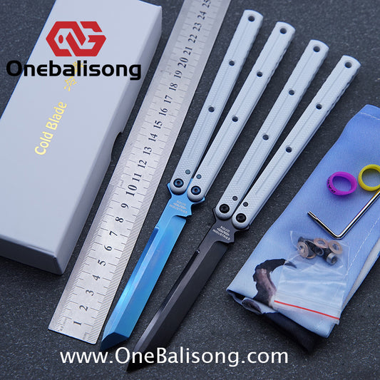 Cold Blade Kraken Balisong Ceramic Coating Aluminum Alloy Handle Stainless Steel Step Fake Blade Bushing