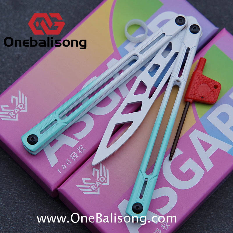 Asgard Steel Cygnus Balisong Stainless Steel Handle Stainless Steel Blade Bushings