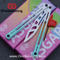 Asgard Steel Cygnus Balisong ABS Patch/Coating/Stainless Steel Handle Stainless Steel Blade Bushings