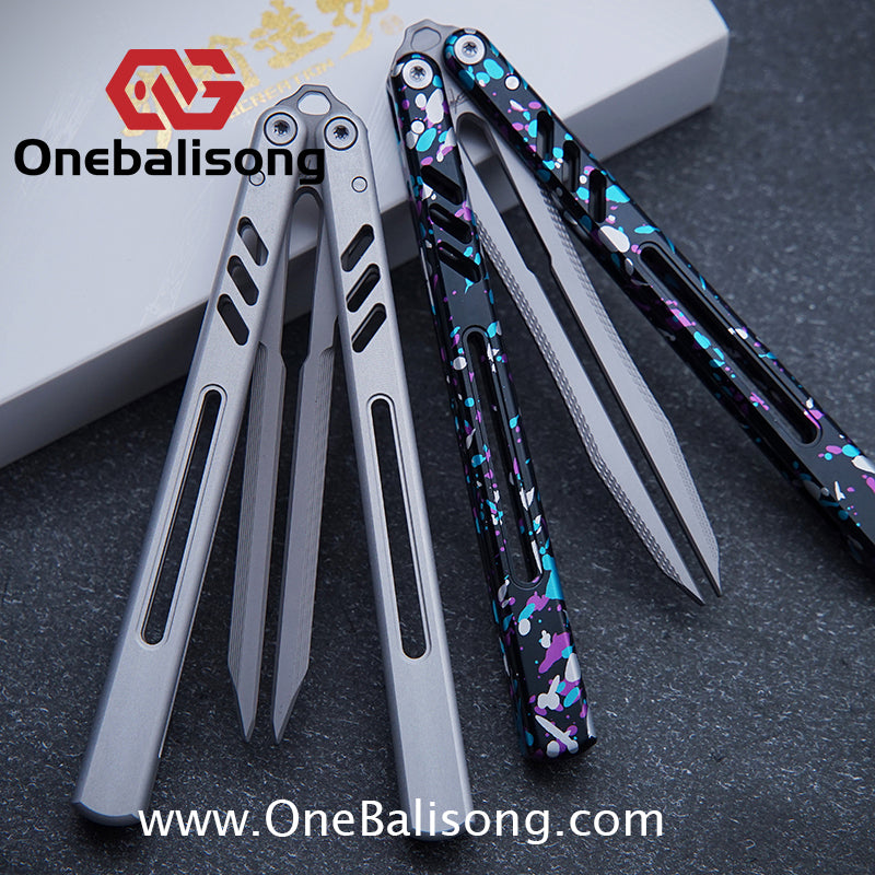 Class Loss Creation 8801 Balisong Aluminum Alloy Handle Stainless Steel Tuning Fork Blade Bushings