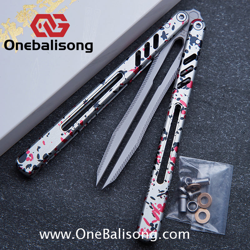Class Loss Creation 8801 Balisong Aluminum Alloy Handle Stainless Steel Tuning Fork Blade Bushings