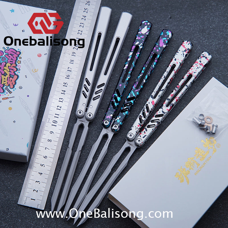 Class Loss Creation 8801 Balisong Aluminum Alloy Handle Stainless Steel Tuning Fork Blade Bushings