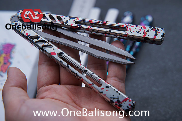 Class Loss Creation 8801 Balisong Aluminum Alloy Handle Stainless Steel Tuning Fork Blade Bushings