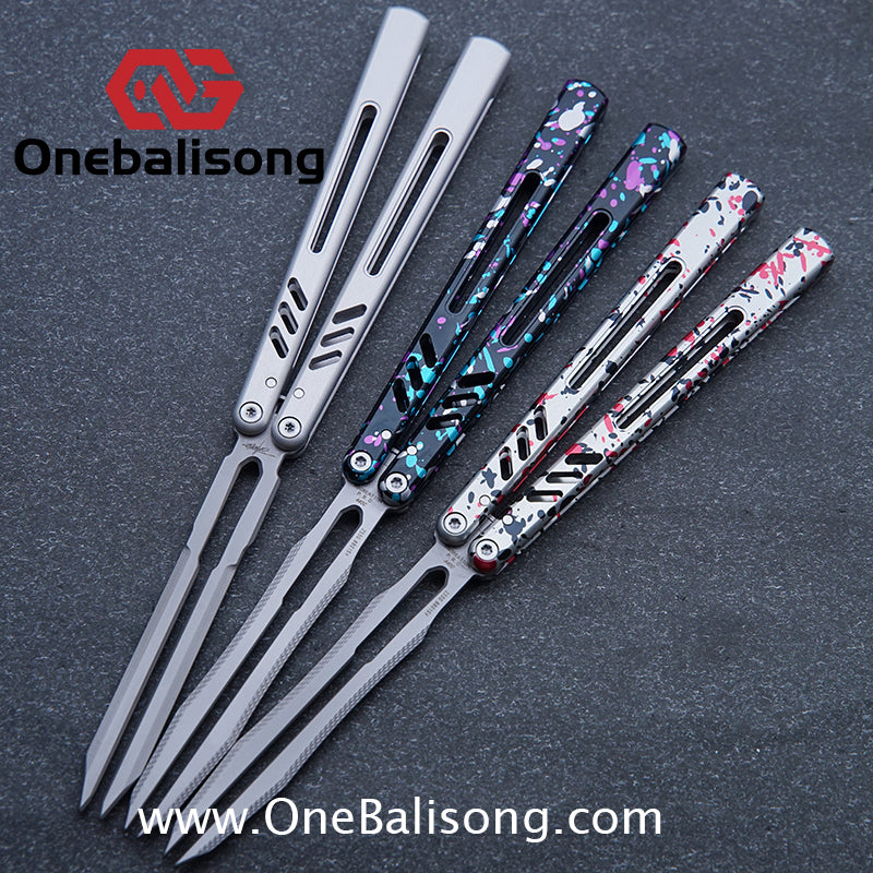 Class Loss Creation 8801 Balisong Aluminum Alloy Handle Stainless Steel Tuning Fork Blade Bushings