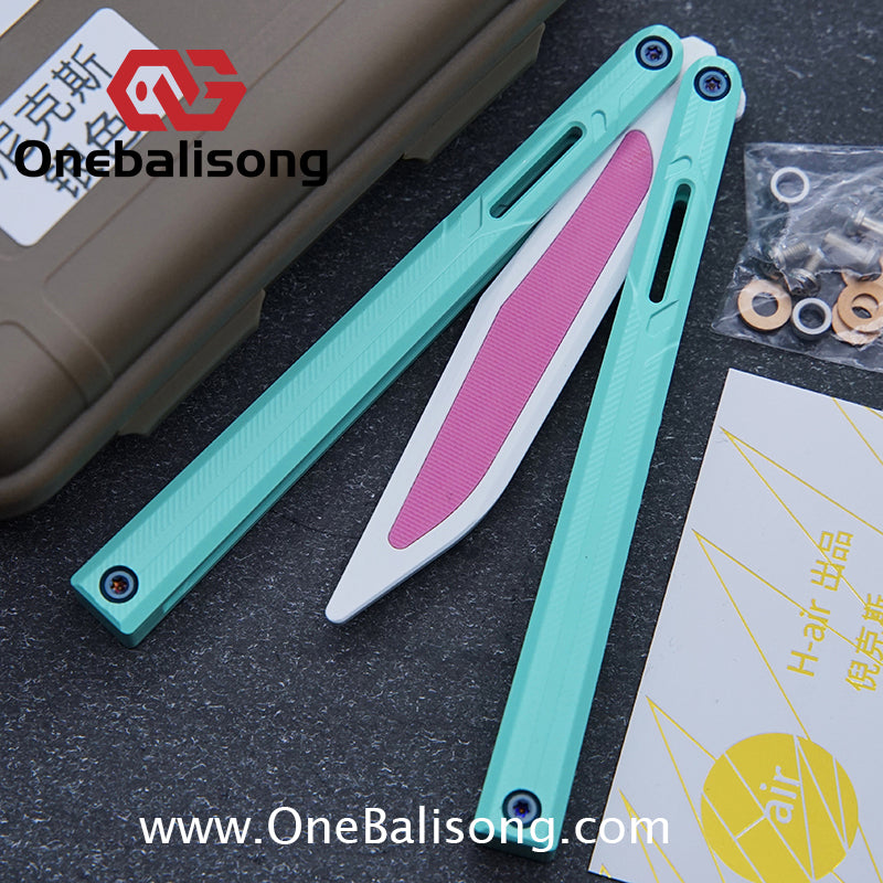 H-air Knicks Balisong Seven Series Aluminum Alloy Handle Stainless Steel Blade Bushings