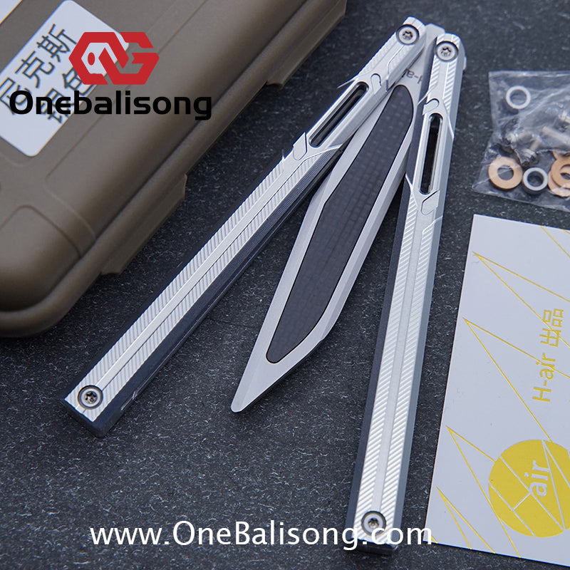 H-air Knicks Balisong Seven Series Aluminum Alloy Handle Stainless Steel Blade Bushings