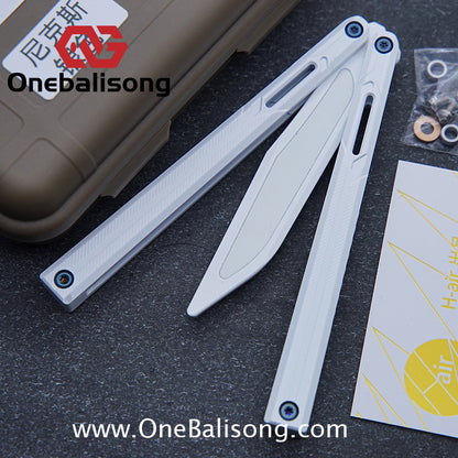 H-air Knicks Balisong Seven Series Aluminum Alloy Handle Stainless Steel Blade Bushings