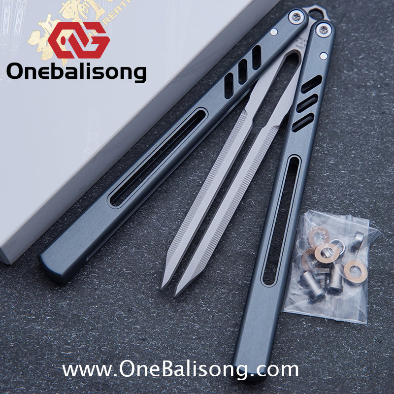 Class Loss Creation 8801 Balisong Aluminum Alloy Handle Stainless Steel Tuning Fork Blade Bushings