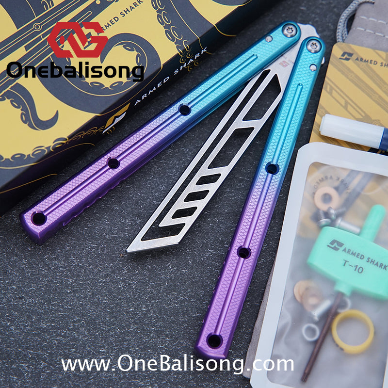 ARMED SHARK kraken v3 clone Seven series aluminum alloy handle stainless steel Trainer blade Bushings