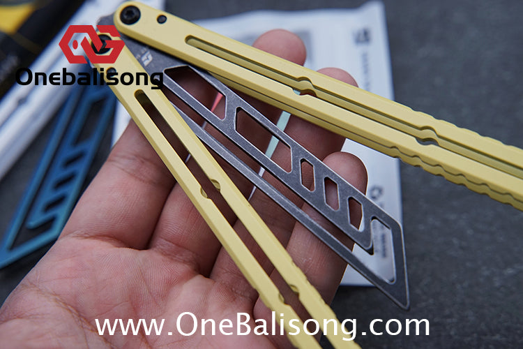 ARMED SHARK Steel Kraken V3 Balisong Clone 3CR13 Stainless Steel Handle Stainless Steel Blade Bushings