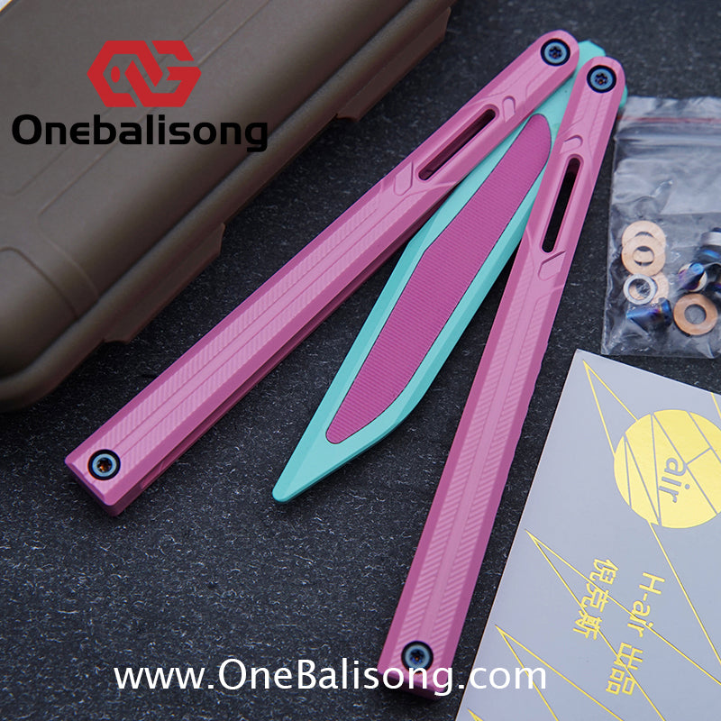 H-air Knicks Balisong Seven Series Aluminum Alloy Handle Stainless Steel Blade Bushings