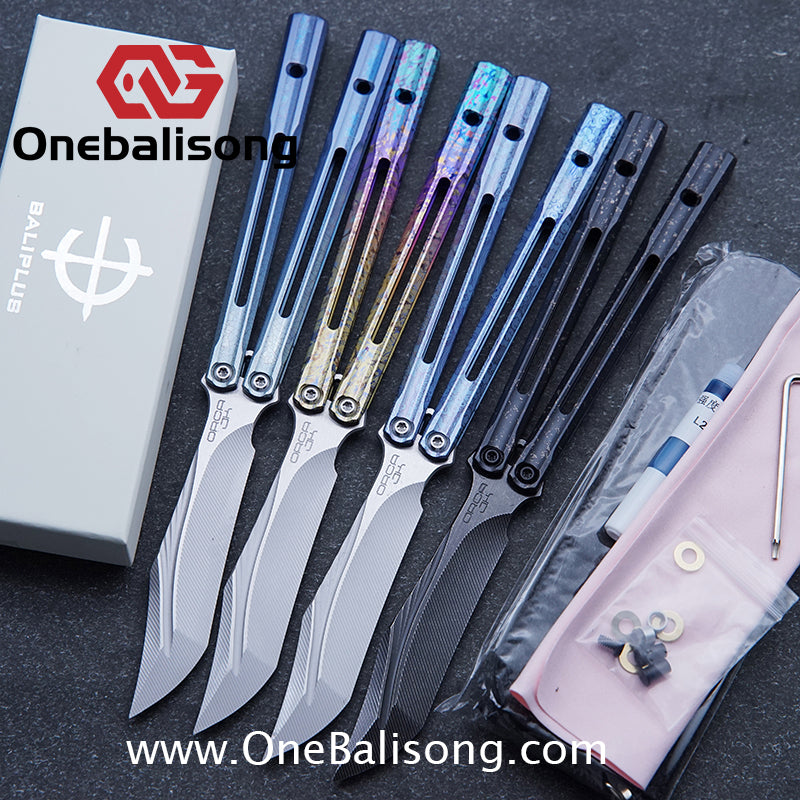 Baliplus Orca V2 Balisong Clone Flying Butterfly Clone Titanium Alloy Handle Stainless Steel Blade