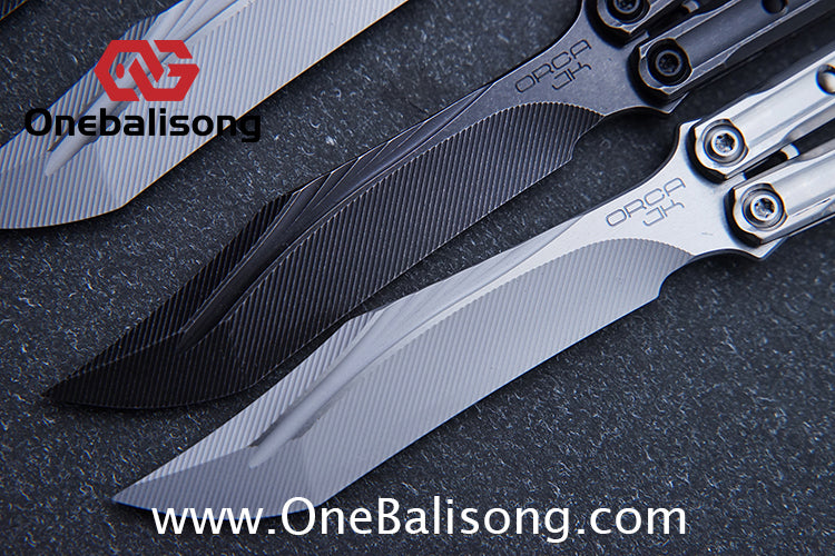 Baliplus Orca V2 Balisong Clone Flying Butterfly Clone Titanium Alloy Handle Stainless Steel Blade
