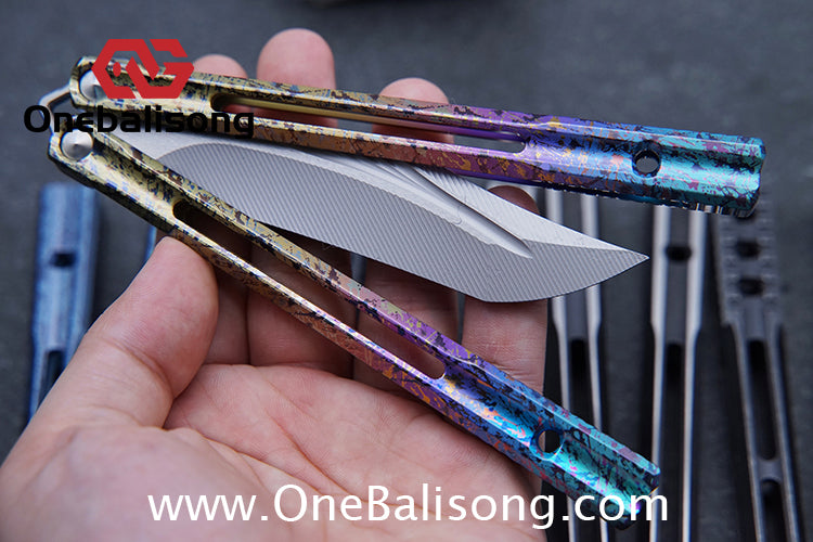 Baliplus Orca V2 Balisong Clone Flying Butterfly Clone Titanium Alloy Handle Stainless Steel Blade