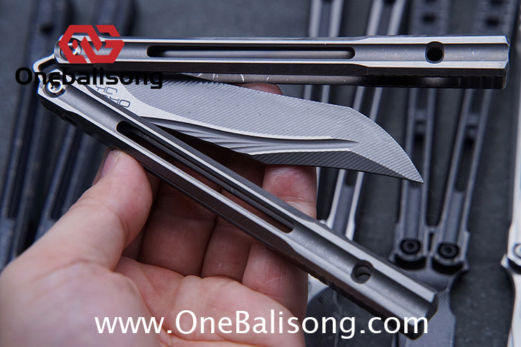 Baliplus Orca V2 Balisong Clone Flying Butterfly Clone Titanium Alloy Handle Stainless Steel Blade