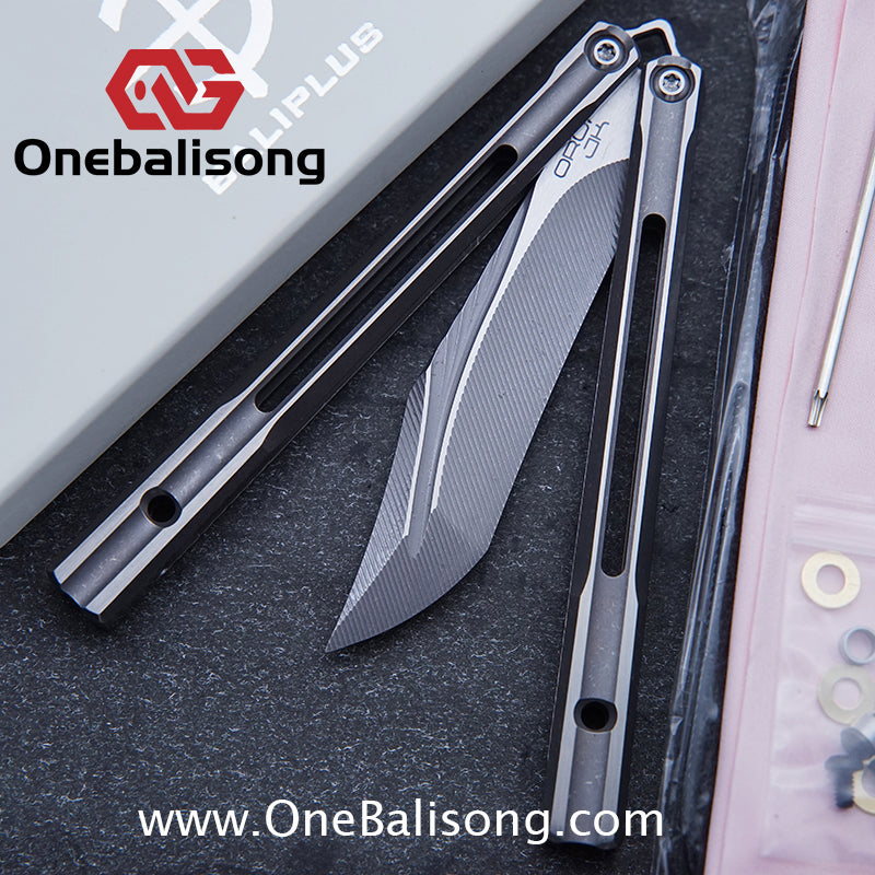 Baliplus Orca V2 Balisong Clone Flying Butterfly Clone Titanium Alloy Handle Stainless Steel Blade