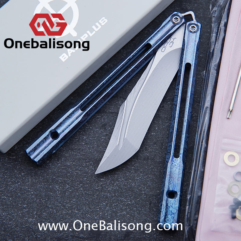 Baliplus Orca V2 Balisong Clone Flying Butterfly Clone Titanium Alloy Handle Stainless Steel Blade