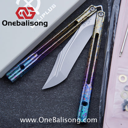 Baliplus Orca V2 Balisong Clone Flying Butterfly Clone Titanium Alloy Handle Stainless Steel Blade