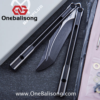 Baliplus Orca V2 Balisong Clone Flying Butterfly Clone Titanium Alloy Handle Stainless Steel Blade