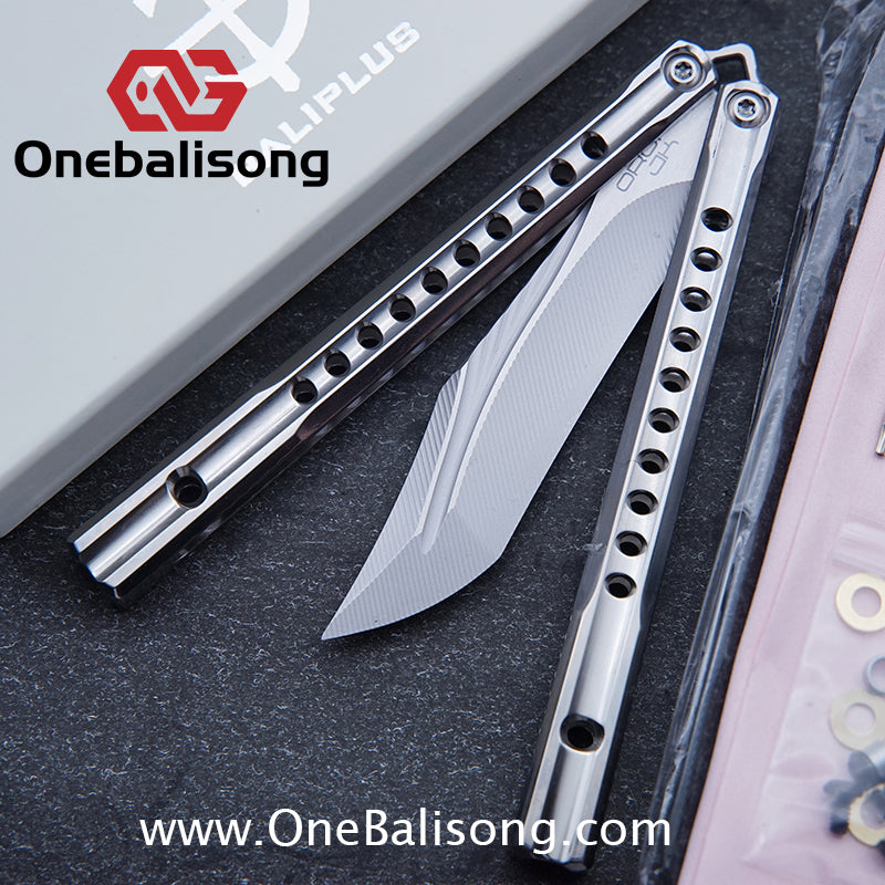 Baliplus Orca V2 Balisong Clone Flying Butterfly Clone Titanium Alloy Handle Stainless Steel Blade