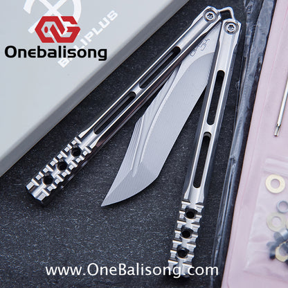 Baliplus Orca V2 Balisong Clone Flying Butterfly Clone Titanium Alloy Handle Stainless Steel Blade