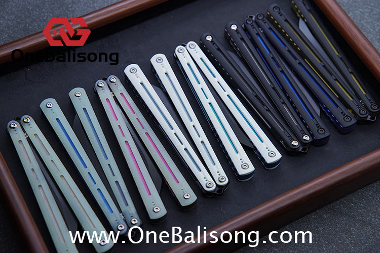 Fixedstarknife Shinyou Original Balisong TC4 Titanium Lining+G10 Patch Handle 440C Stainless Steel Blade