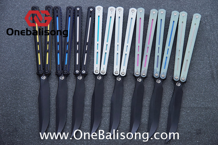 Fixedstarknife Shinyou Original Balisong TC4 Titanium Lining+G10 Patch Handle 440C Stainless Steel Blade