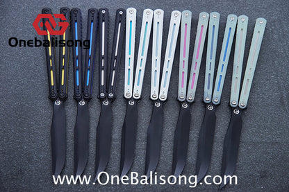 Fixedstarknife Shinyou Original Balisong TC4 Titanium Lining+G10 Patch Handle 440C Stainless Steel Blade