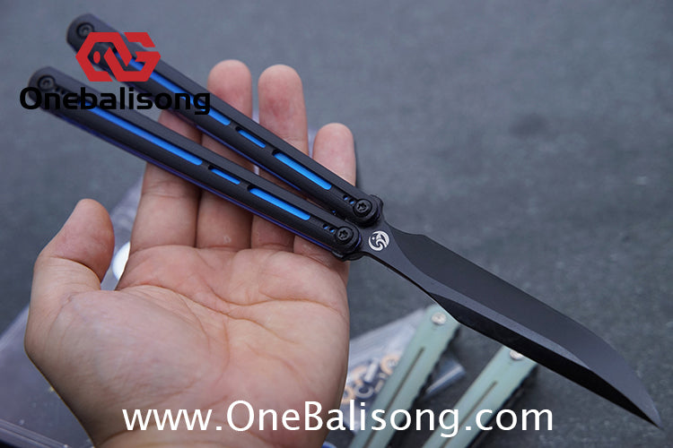 Fixedstarknife Shinyou Original Balisong TC4 Titanium Lining+G10 Patch Handle 440C Stainless Steel Blade