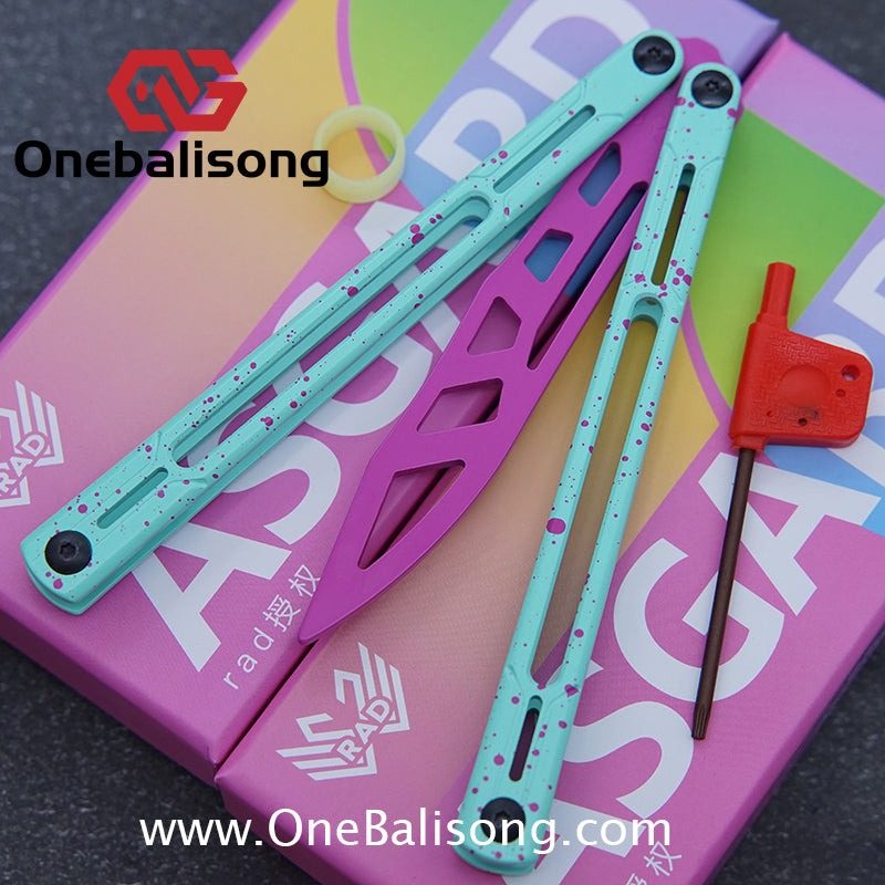 Asgard Steel Cygnus Balisong Stainless Steel Handle Stainless Steel Blade Bushings