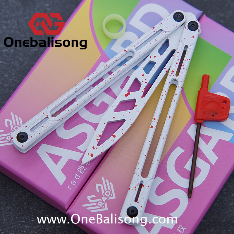 Asgard Steel Cygnus Balisong Stainless Steel Handle Stainless Steel Blade Bushings