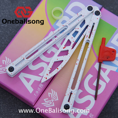 Asgard Steel Cygnus Balisong ABS Patch/Coating/Stainless Steel Handle Stainless Steel Blade Bushings