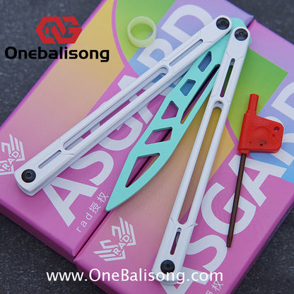 Asgard Steel Cygnus Balisong ABS Patch/Coating/Stainless Steel Handle Stainless Steel Blade Bushings