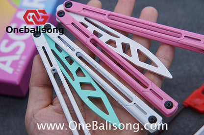 Asgard Steel Cygnus Balisong ABS Patch/Coating/Stainless Steel Handle Stainless Steel Blade Bushings