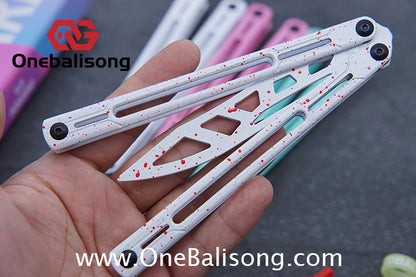 Asgard Steel Cygnus Balisong ABS Patch/Coating/Stainless Steel Handle Stainless Steel Blade Bushings