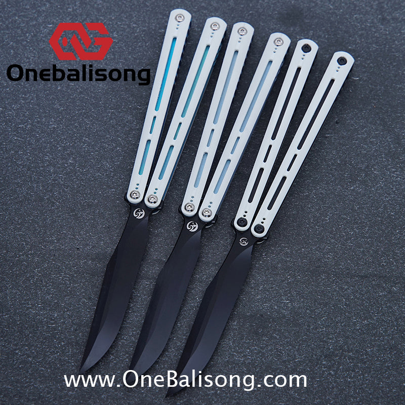 Fixedstarknife Shinyou Original Balisong TC4 Titanium Lining+G10 Patch Handle 440C Stainless Steel Blade