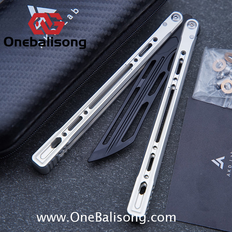AKD Elysian Balisong 7075 Aluminum Alloy Handle 14Cr28Mov Stainless Steel Blade Bushings