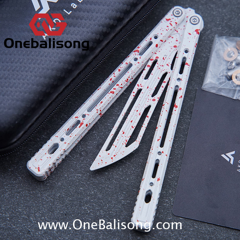 AKD Elysian Balisong 7075 Aluminum Alloy Handle 14Cr28Mov Stainless Steel Blade Bushings