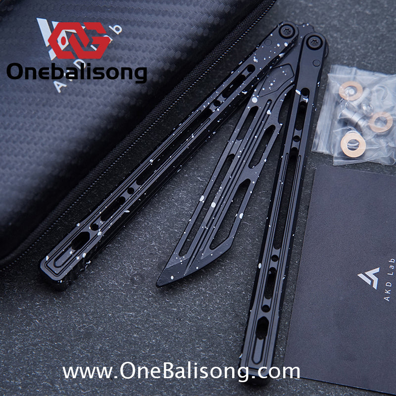 AKD Elysian Balisong 7075 Aluminum Alloy Handle 14Cr28Mov Stainless Steel Blade Bushings