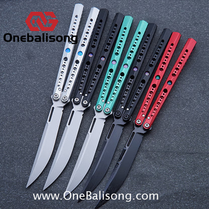 Edge Isle Kongming Balisong 7075 Aluminum Alloy Handle 440c Stainless Steel Blade Bushings