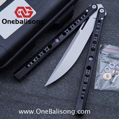 Edge Isle Kongming Balisong 7075 Aluminum Alloy Handle 440c Stainless Steel Blade Bushings