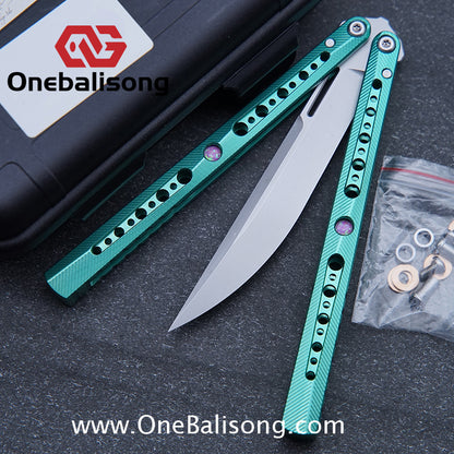 Edge Isle Kongming Balisong 7075 Aluminum Alloy Handle 440c Stainless Steel Blade Bushings