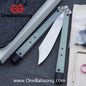 Baliplus BM99 Necron Balisong Clone Sandwich Titanium/G10+Stainless Steel Handle Live/Fake Blade Bushing