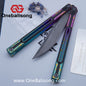 RAD Cygnus V2 Genuine Balisong Titanium-6AL-4V Handle CPM-S35VN Stainless Steel Live Blade Bushing