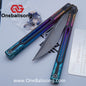 RAD Cygnus V2 Genuine Balisong Titanium-6AL-4V Handle CPM-S35VN Stainless Steel Live Blade Bushing