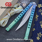 Blue River Konohishi Clone Balisong Titanium Alloy Handle Stainless Steel Blade Bushing