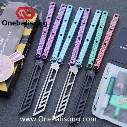 ARMED SHARK kraken v3 clone 7075 Seven series aluminum alloy handle stainless steel Trainer blade Bushings