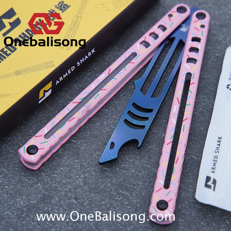 ARMED SHARK Steel Madko Balisong Clone 3cr13 Stainless Steel Handle Stainless Steel Blade Bushings