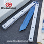 Baliplus Kraken Balisong Glossy clone Tanto/Bowie/Weekawk  live/Fake Blade Channel 7075 Aluminum Glossy Handle Bushings 9cr18