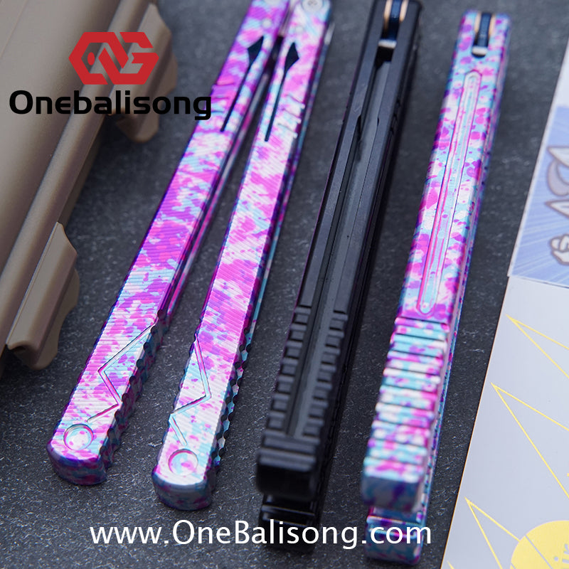 H-air YanBieGu V2 Balisong Seven Series Aluminum Alloy Handle Stainless Steel Blade Bushings